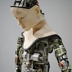 white and brown human robot illustration